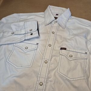 Rafter C White Pearl Snap Western Shirt 2715/547